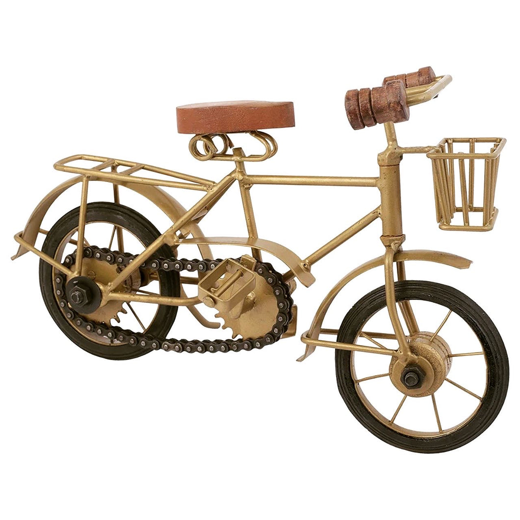 Wooden & Wrought Iron Small Cycle Home Decorative Item