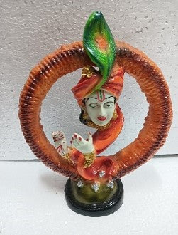 Lord Krishna Idol God of Love Krishna with Peacock Sculpture Handcrafted Krishna Murti Hindu God Idol