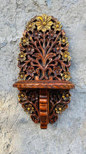 Load image into Gallery viewer, Antique vintage shelf, Unique Hand Carved wall shelf, Carved wooden shelf | Wood Carving Wall Shelf
