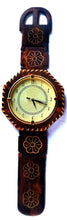 Load image into Gallery viewer, Wooden Beautiful Big Wrist shape Foldable Wall Clock (Brown)
