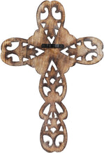 Load image into Gallery viewer, Wooden Wall Crosses Decorative Spiritual Art Sculpture Wall Hanging Rustic French Cross
