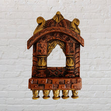 Load image into Gallery viewer, Wooden Handmade Handcrafted Decorative Jhrokha for Wall Decor/Wall Hanging Showpiece Wooden Jharokha | Traditional Indian Wall Frame
