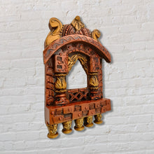 Load image into Gallery viewer, Wooden Handmade Handcrafted Decorative Jhrokha for Wall Decor/Wall Hanging Showpiece Wooden Jharokha | Traditional Indian Wall Frame

