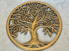 Load image into Gallery viewer, Hand Crafted Tree of life wall art wall decor wooden tree round tree sign cut out wall sign wall hanging interior design
