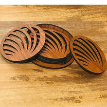 Load image into Gallery viewer, Premium Quality Wood | Unique Wood Coasters for Drinks - Drink Cup Coaster Set of 6 With Holder

